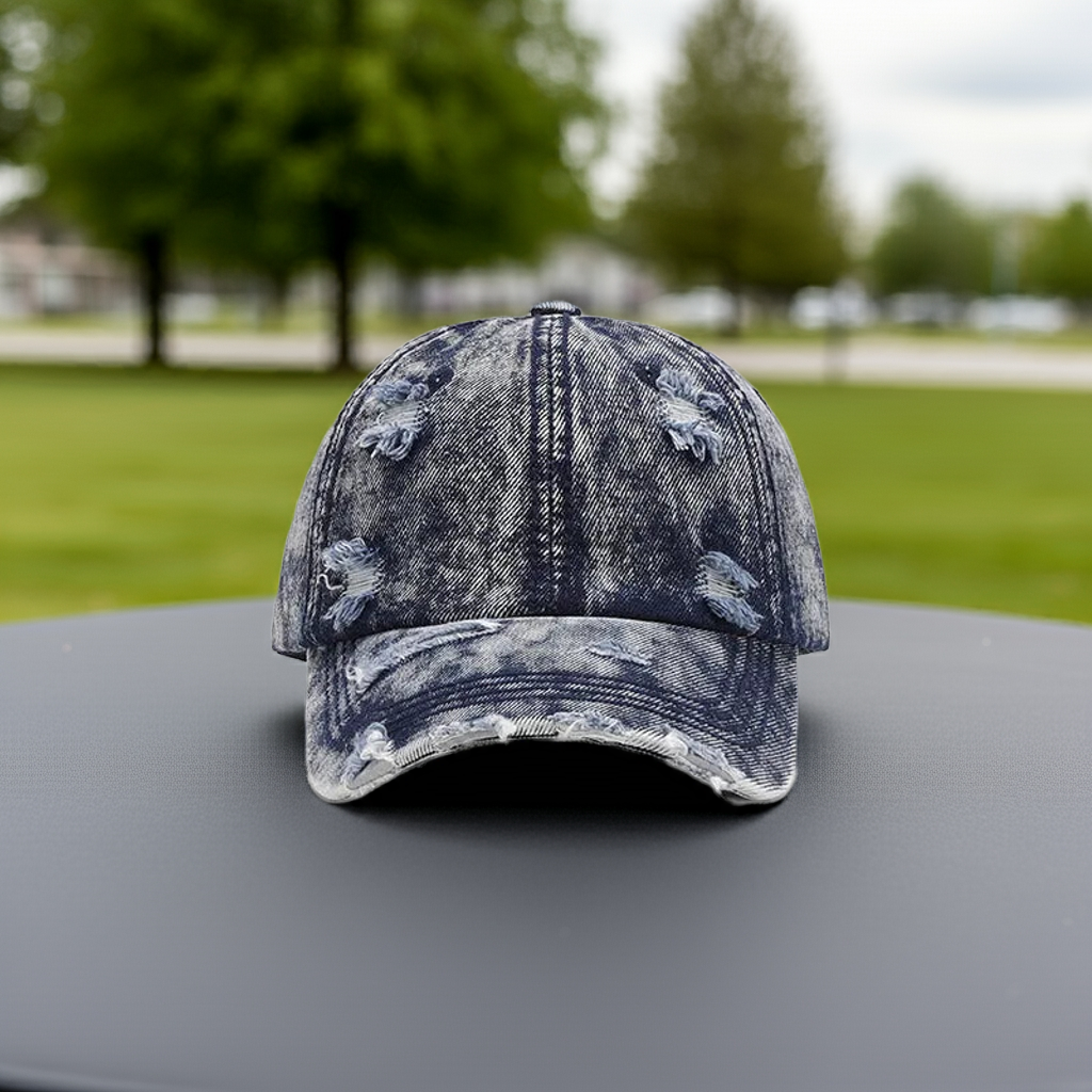 Distressed Cotton Baseball Cap
